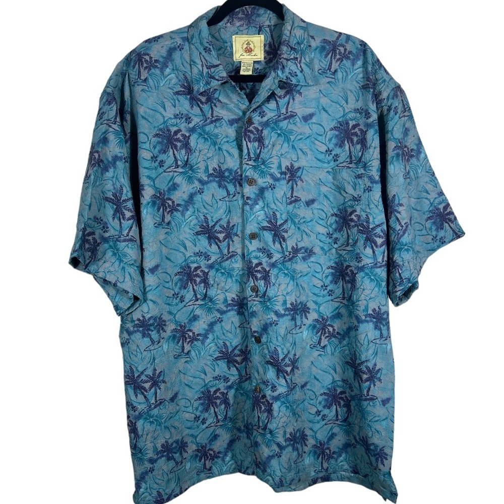 Vintage Joe Marlin Hawaiian Men's Button Down Short Sleeve Shirt - Picture 3 of 8